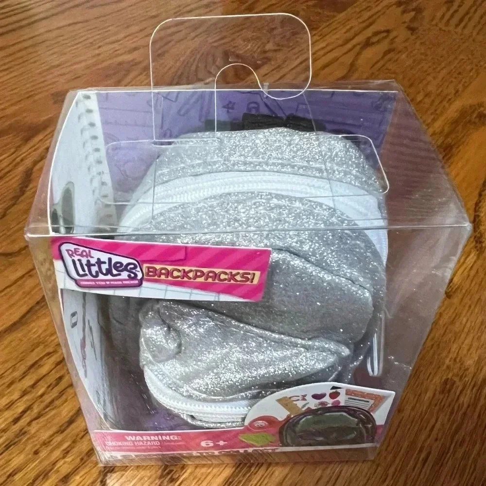 NEW Real Littles Mini Backpacks + 6 Surprises to Collect Metallic Silver